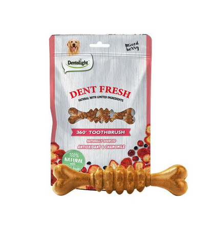 Dentalight Dent Fresh 360° Toothbrush Dog Treats 150g