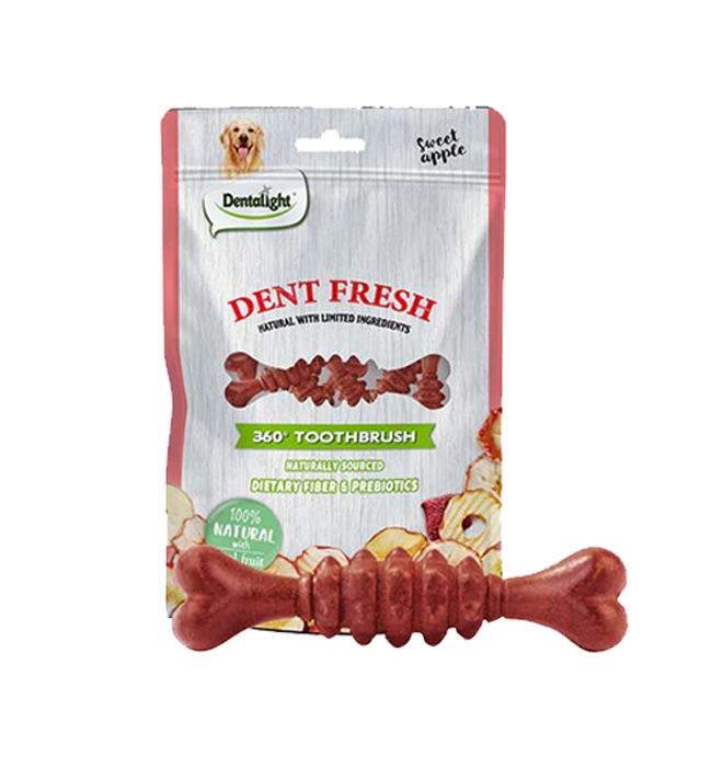 Dentalight Dent Fresh 360° Toothbrush Dog Treats 150g